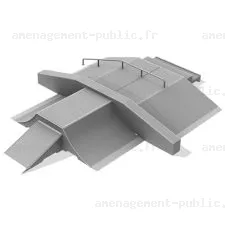 Rampe de saut pour création de skatepark en béton