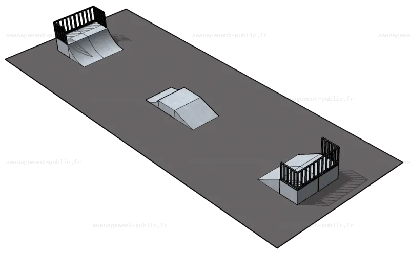 Skatepark en Inox monobloc Soda 4