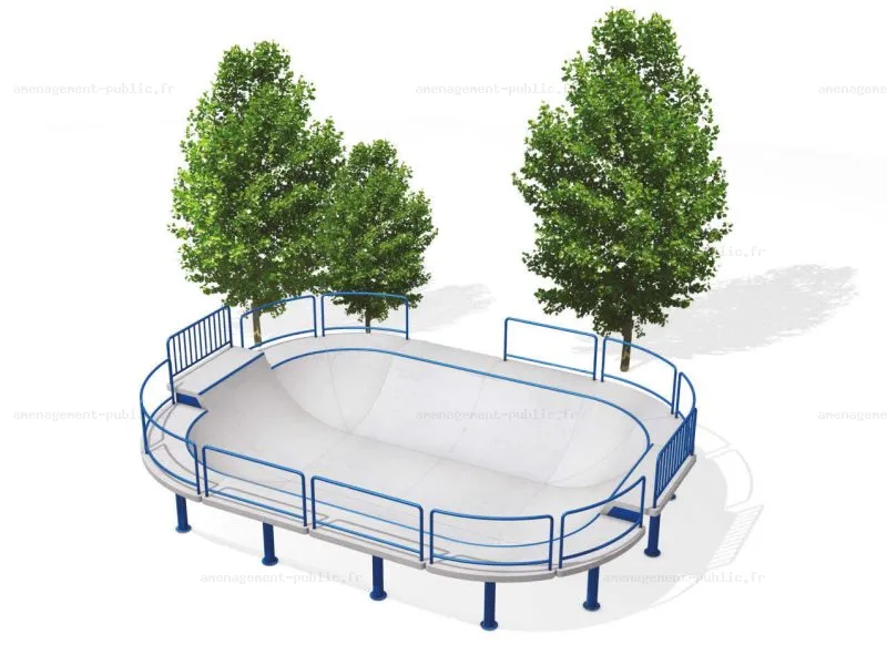 Bowl en Béton pour les sports de glisse