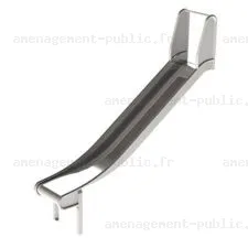 Glissière de talus droite en inox pour installation sur pente