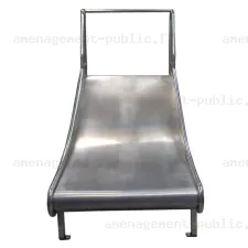Glissière de talus droite en inox pour installation sur pente