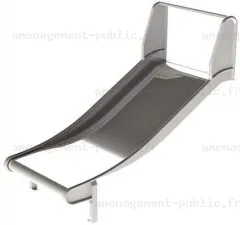 Glissière de talus droite en inox pour installation sur pente