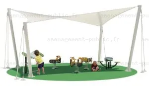 Voile d'ombrage pour aménagement ludique