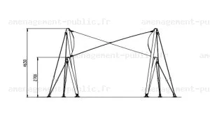 Voile d'ombrage pour aménagement ludique